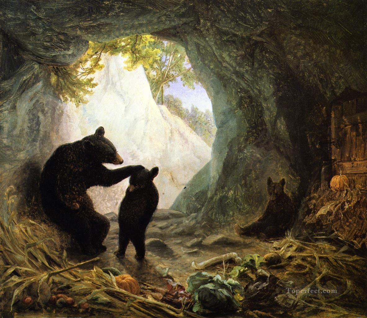 クマとカブス ウィリアム・ホルブルック・ビアード油絵